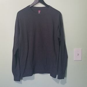 Hanes Women's oversized Teeshirt Dark Gray Size M
